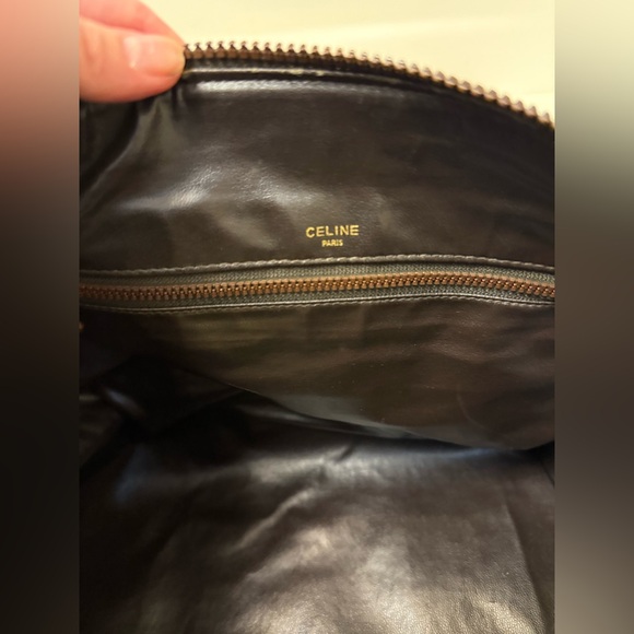 Vintage CELINE Macadam Top Handle 24 H Travel Bag Boston - Brown Printed Canvas - Picture 14 of 16